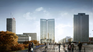 Moderner Skyscraper Widok Towers in Warschau – innovatives Hochhaus-Design von TMLC Architects, Martin Troethan und Clemens Liedermann-Seiss