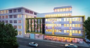 Inno Plaza Bürogebäude in Wien – zeitgenössische Architektur mit klarer Fassadengliederung von TMLC Architects, Martin Troethan und Clemens Liedermann-Seiss