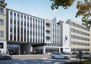 Inno Plaza Bürogebäude in Wien – zeitgenössische Architektur mit klarer Fassadengliederung von TMLC Architects, Martin Troethan und Clemens Liedermann-Seiss